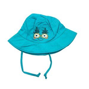 Polarn O. Pyret Kids Turquoise Bucket Hat 100% Cotton Organic Material 9Mo-2Yr